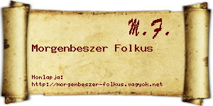 Morgenbeszer Folkus névjegykártya